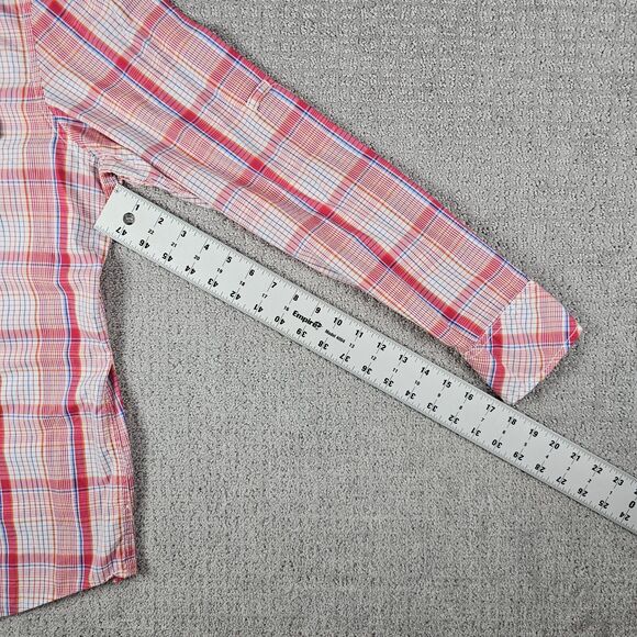 INC International Concepts Western Shirt Men's L Red Plaid Pearl‎ Snap Rodeo - Picture 6 of 8